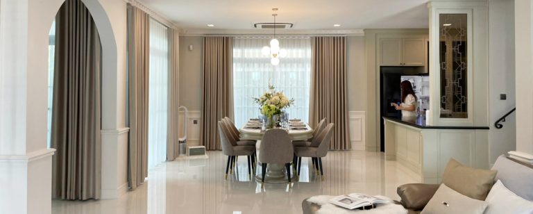 ตกแต่งภายในบ้านเดี่ยว 2 ชั้น นันทวัน รามอินทรา-พหลโยธิน 50 สไตล์โมเดิร์นคลาสสิกโทนครีม